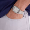 HIS AND HERS SILVER SQUARE WATCH SET