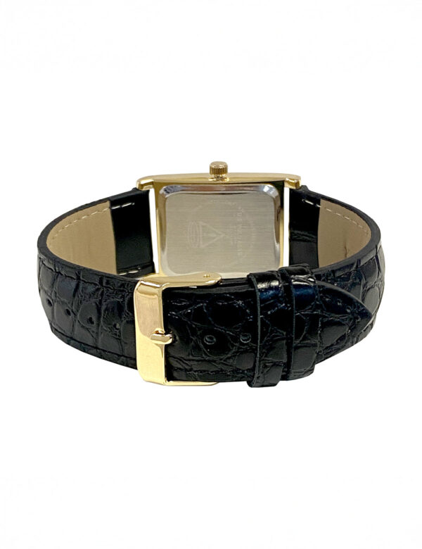 HIS AND HERS BLACK STRAP SQUARE FACE WATCH SET