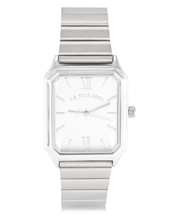 HIS AND HERS SILVER SQUARE WATCH SET