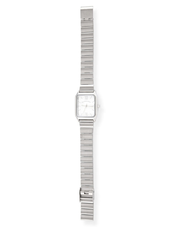 HIS AND HERS SILVER SQUARE WATCH SET