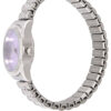 LADIES SILVER LINK WATCH WITH PURPLE FACE