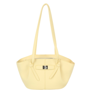 Twist Lock Winged Shoulder Tote Bag